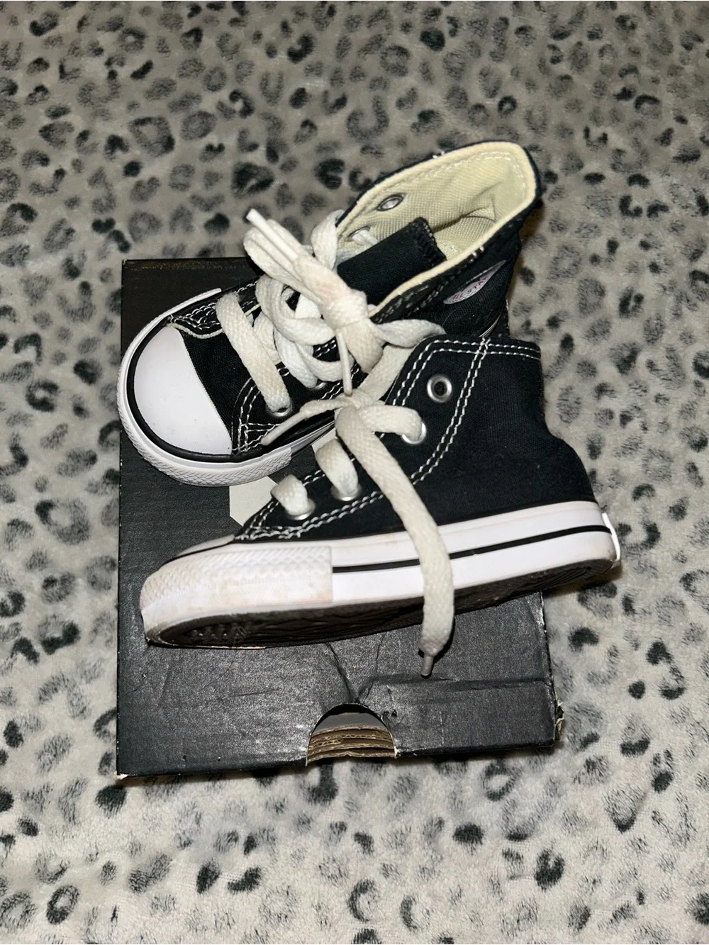 Converse Kids Black & White High Top Sneakers